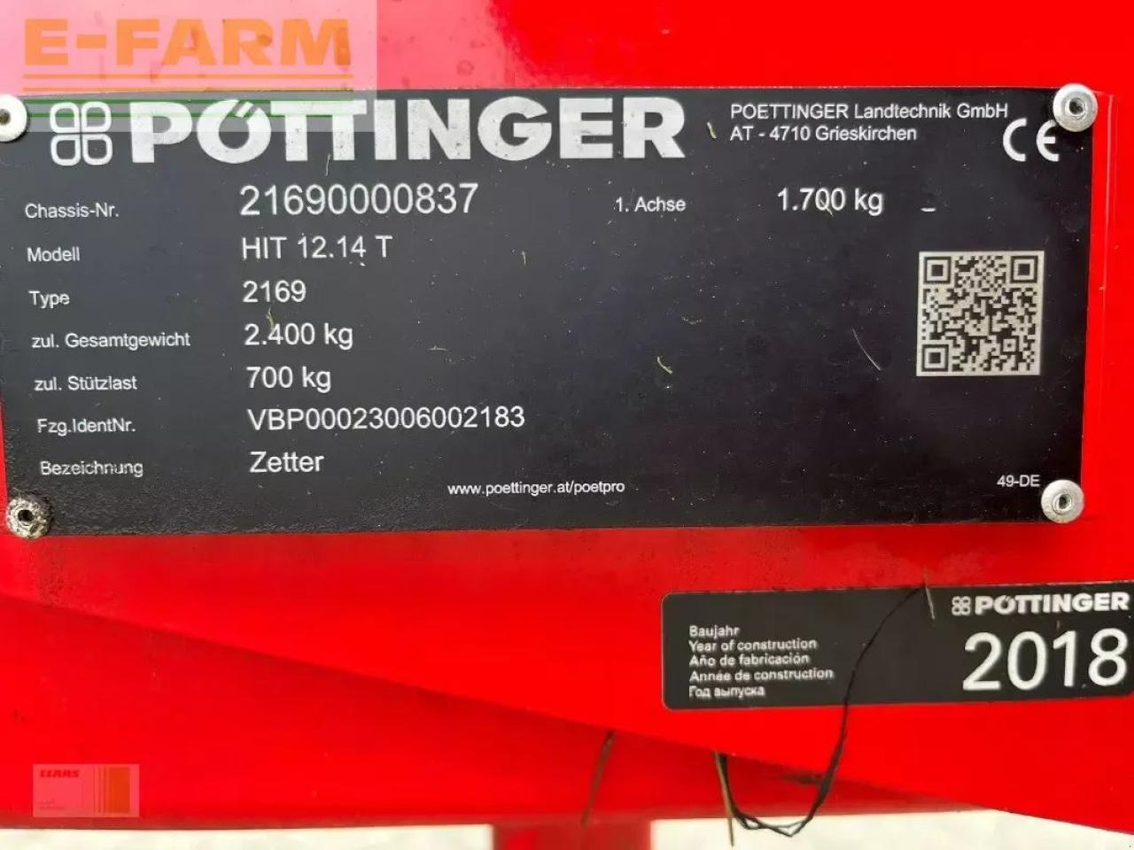 Pöttinger hit 12.14 t - Hövändare: bild 4 Pöttinger hit 12.14 t - Hövändare: bild 4