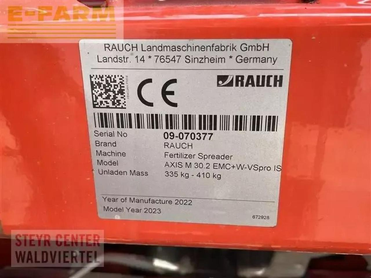 Rauch axis m 30.2 emc+w-vspro iso - Mineralgödselspridare: bild 4 Rauch axis m 30.2 emc+w-vspro iso - Mineralgödselspridare: bild 4