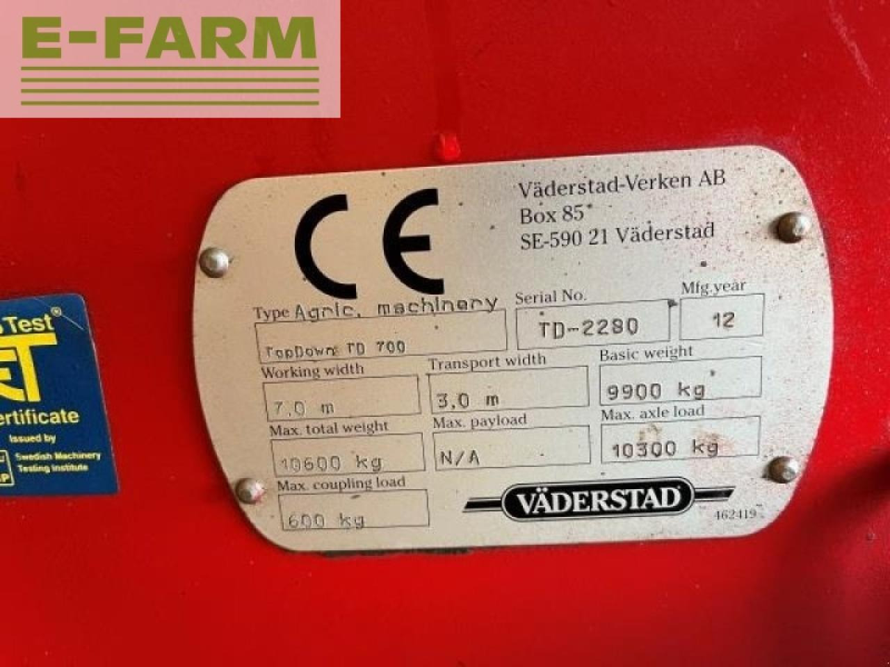 Väderstad topdown td700 - Kultivator: bild 4 Väderstad topdown td700 - Kultivator: bild 4