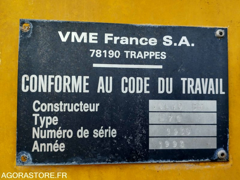 Lastare CHARGEUSE SUR PNEUS VOLVO L70 de 1993 n°9930 HS A REPARER: bild 20