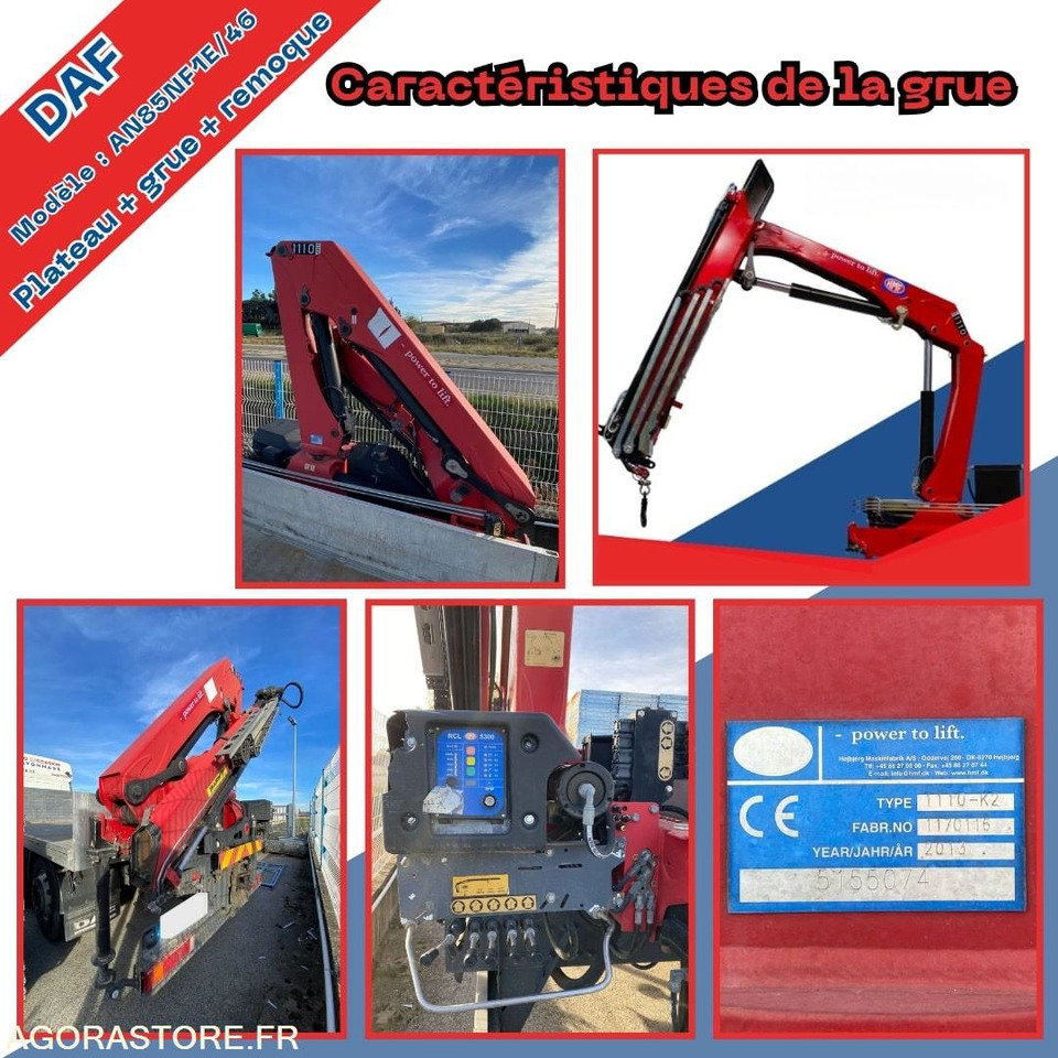 Camion DAF plateau avec grue HMF + Remorque Lecitrail – Prêt à travailler ! - Lastbil: bild 4 Camion DAF plateau avec grue HMF + Remorque Lecitrail – Prêt à travailler ! - Lastbil: bild 4