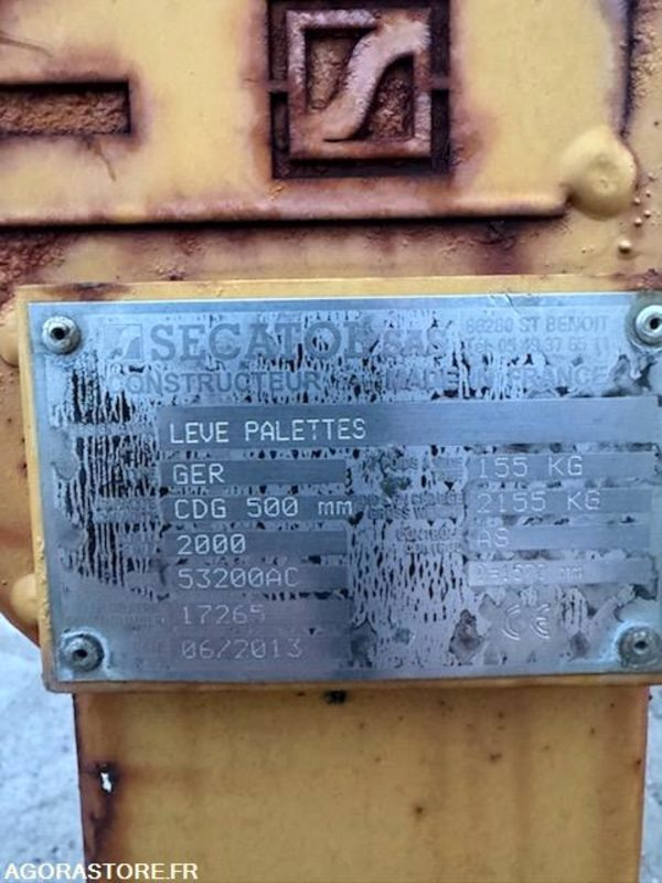 LEVE PALETTES - SECATOL - Materialhanteringsutrustning: bild 4 LEVE PALETTES - SECATOL - Materialhanteringsutrustning: bild 4