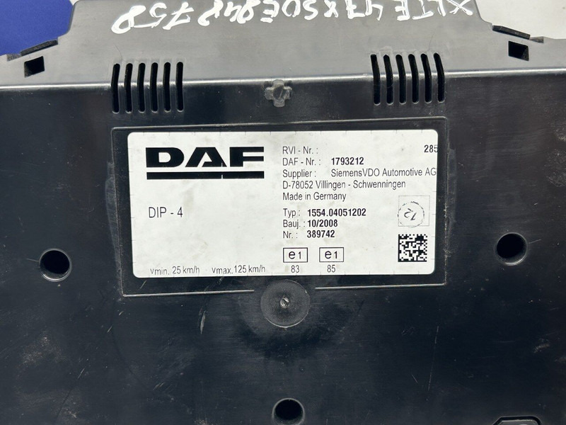 DAF cluster - Instrumentbräda för Lastbil: bild 3 DAF cluster - Instrumentbräda för Lastbil: bild 3