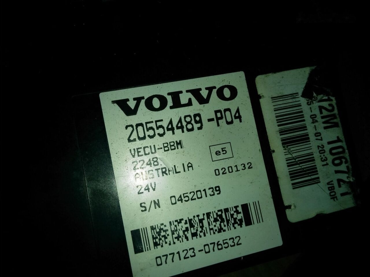 Kontrollenhet för Buss Volvo 20503188-P04.3195082-2 R03   Volvo B12: bild 22