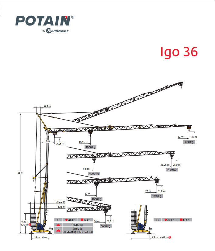 Potain IGO 36 - Självresande tornkran: bild 1 Potain IGO 36 - Självresande tornkran: bild 1