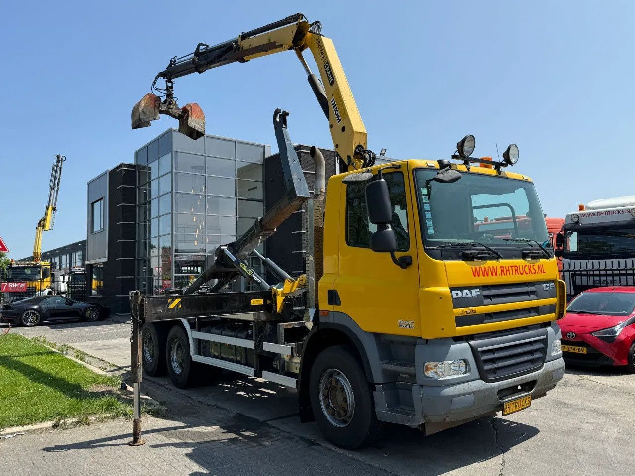 DAF CF 85.410 6X4 - EURO 5 + PALFINGER PK15500 + REM - Lastväxlare lastbil, Kranbil: bild 1 DAF CF 85.410 6X4 - EURO 5 + PALFINGER PK15500 + REM - Lastväxlare lastbil, Kranbil: bild 1