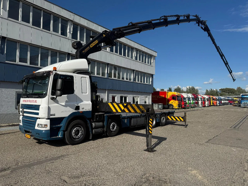 DAF CF 85.410 8X2 EURO 5 PALFINGER PK60002 + FLY JIB + REMOTE + TWISTLOCKS - Flakbil, Kranbil: bild 1 DAF CF 85.410 8X2 EURO 5 PALFINGER PK60002 + FLY JIB + REMOTE + TWISTLOCKS - Flakbil, Kranbil: bild 1