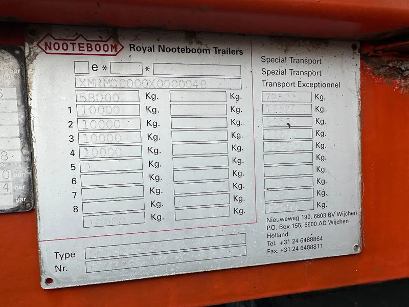 Låg lastare semitrailer Nooteboom MCO-58-04V 4 AXLE FORCED STEERING AN DOUBLE EXTENDABLE TILL 26,53 METER: bild 10