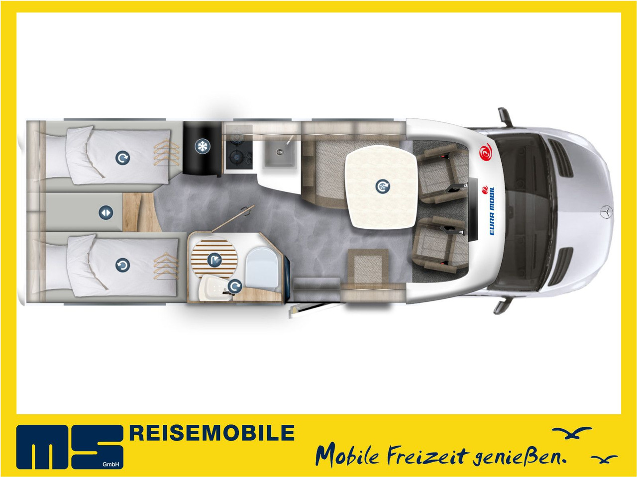 Eura Mobil PROFILA T 696 EB /MONDIAL S-P. 2025/EINZELBETTEN - Halvintegrerad husbil: bild 2 Eura Mobil PROFILA T 696 EB /MONDIAL S-P. 2025/EINZELBETTEN - Halvintegrerad husbil: bild 2