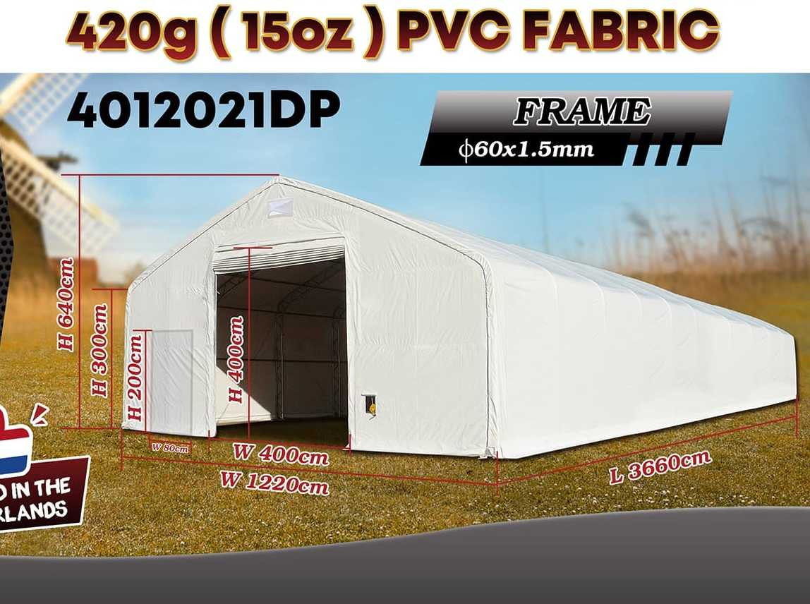Rhino-Cross-Shelter 4012021DP - 36,6x12,2x6,4 m - Lagringstank: bild 2 Rhino-Cross-Shelter 4012021DP - 36,6x12,2x6,4 m - Lagringstank: bild 2