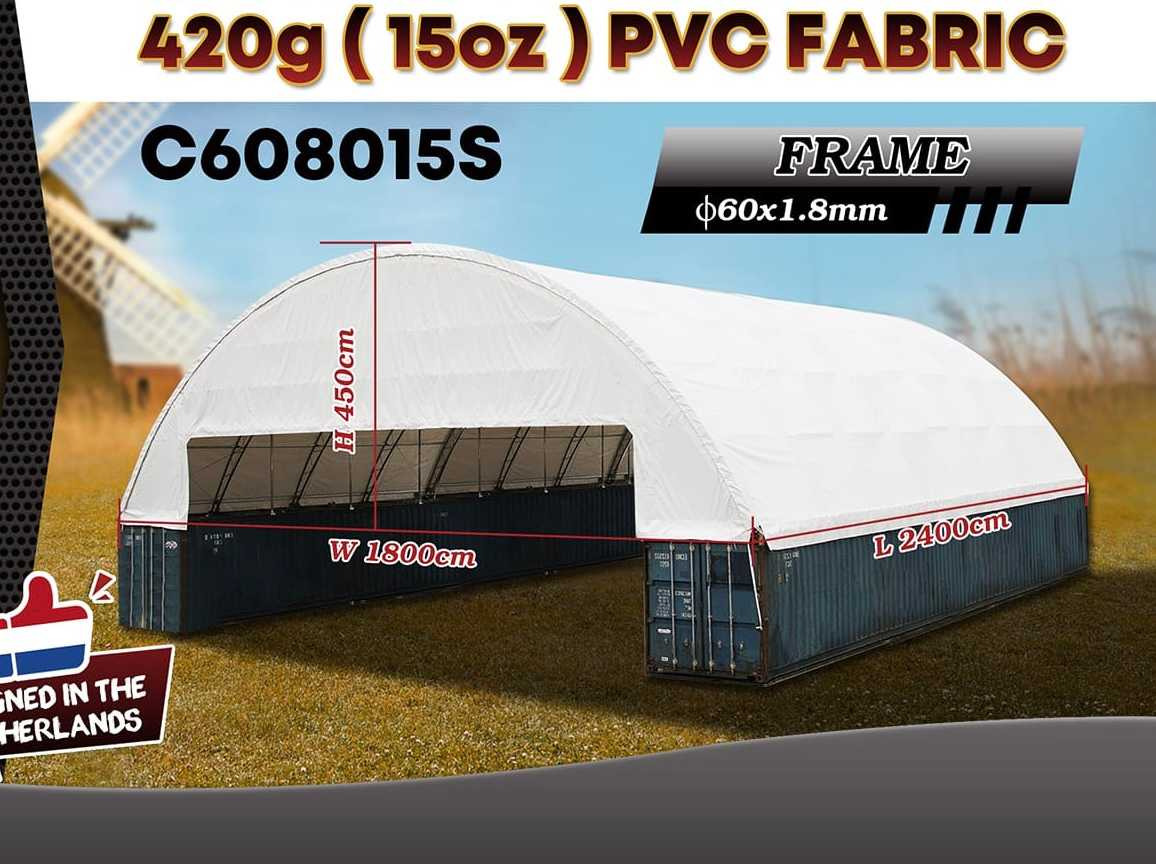 Rhino-Cross-Shelter C608015S 24x18x4,5 m halve cover op beide einden - Lagringstank: bild 4 Rhino-Cross-Shelter C608015S 24x18x4,5 m halve cover op beide einden - Lagringstank: bild 4