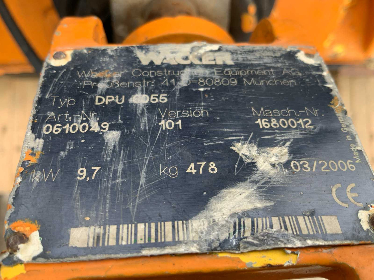 Wacker Neuson DPU6055 - Vibroplatta: bild 5 Wacker Neuson DPU6055 - Vibroplatta: bild 5
