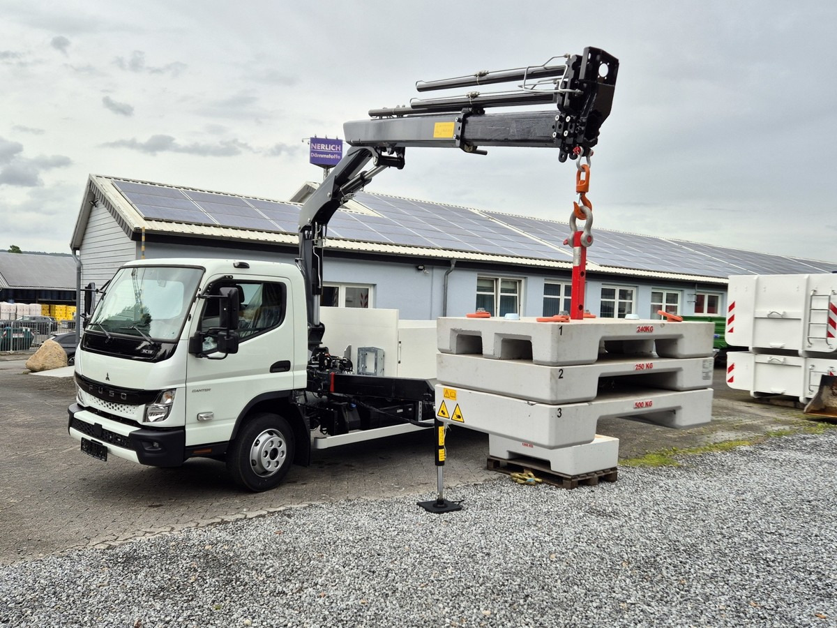 Ny Transportbil med flak FUSO FUSO 9C18 Canter Alu Pritsche 5.5m Kran 3x hydr.: bild 8