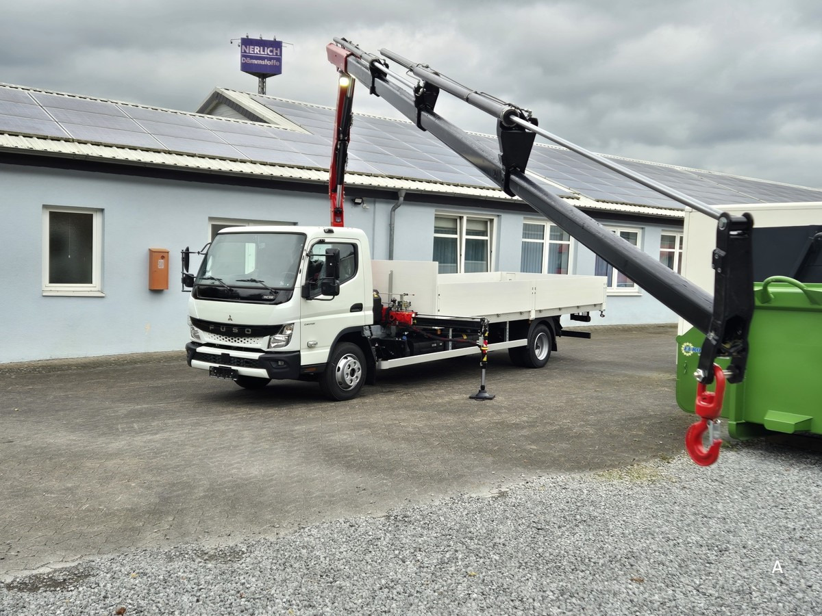 FUSO FUSO 9C18 Canter Alu Pritsche 5.5m Kran 3x hydr. - Transportbil med flak: bild 1 FUSO FUSO 9C18 Canter Alu Pritsche 5.5m Kran 3x hydr. - Transportbil med flak: bild 1
