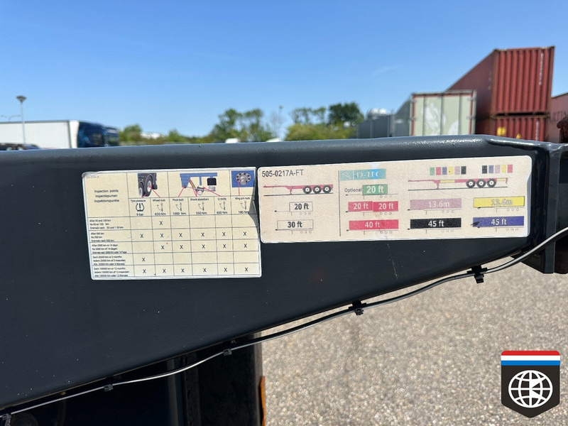 D-Tec FLEXITRAILER LIFT AXLE - DISKBRAKES - 20/30/40/45 HC - CONCOURSTAAT - Containerbil/ Växelflak semitrailer: bild 5 D-Tec FLEXITRAILER LIFT AXLE - DISKBRAKES - 20/30/40/45 HC - CONCOURSTAAT - Containerbil/ Växelflak semitrailer: bild 5
