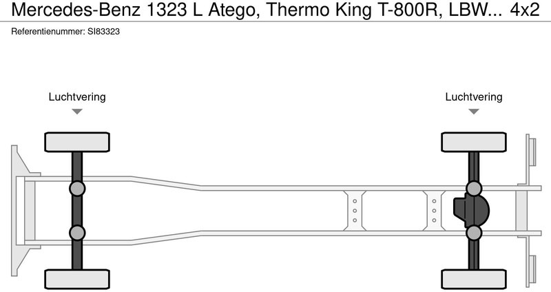 Kylbil lastbil Mercedes-Benz 1323 L Atego, Thermo King T-800R, LBW, Trennwand: bild 19