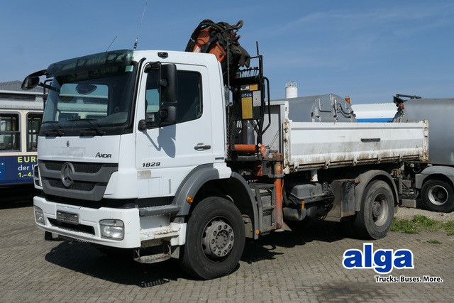 Mercedes-Benz 1829 K Axor, Atlas 116.3-A2L, AHK, Greifer,Klima - Tippbil lastbil, Kranbil: bild 1 Mercedes-Benz 1829 K Axor, Atlas 116.3-A2L, AHK, Greifer,Klima - Tippbil lastbil, Kranbil: bild 1
