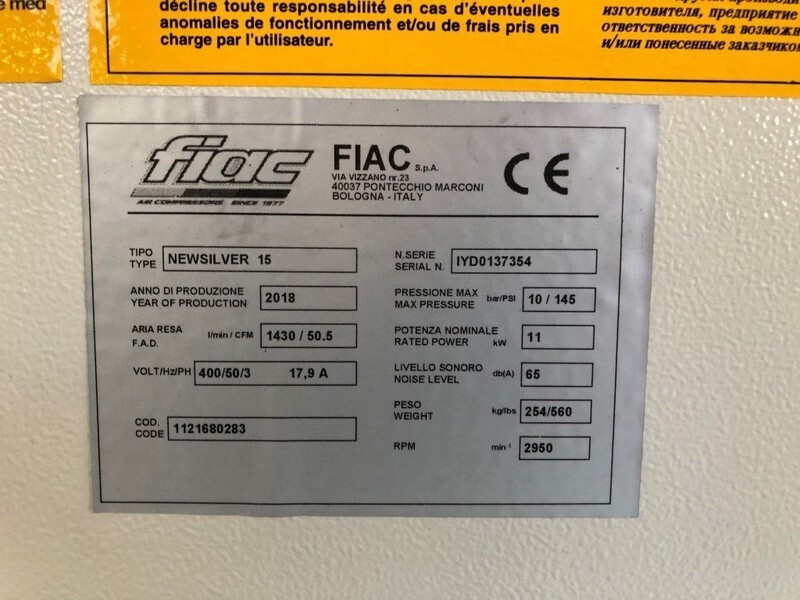 Fiac New Silver 15 / 500 Silent 11 kW 1430 L / min Elektrische Schroefcompressor met ketel - Luftkompressor: bild 5 Fiac New Silver 15 / 500 Silent 11 kW 1430 L / min Elektrische Schroefcompressor met ketel - Luftkompressor: bild 5
