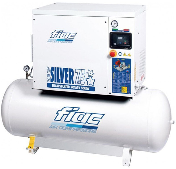 Fiac New Silver 7.5 / 300 Silent 5.5 kW 720 L / min 10 Bar Elektrische schroefcompressor met ketel - Luftkompressor: bild 1 Fiac New Silver 7.5 / 300 Silent 5.5 kW 720 L / min 10 Bar Elektrische schroefcompressor met ketel - Luftkompressor: bild 1