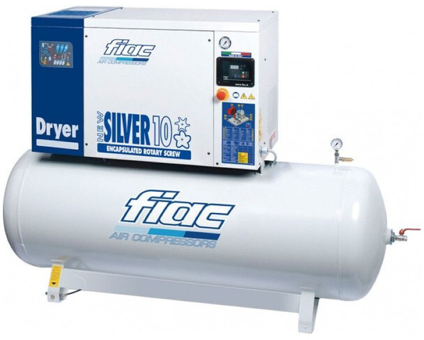 Fiac New Silver D 10 / 300 Silent 7.5 kW 860 L / min 10 bar Elektrische Schroefcompressor met ketel en droger - Luftkompressor: bild 1 Fiac New Silver D 10 / 300 Silent 7.5 kW 860 L / min 10 bar Elektrische Schroefcompressor met ketel en droger - Luftkompressor: bild 1