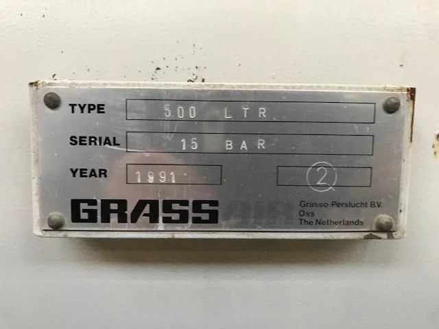 Grassair 500 liter 15 Bar Horizontale luchtketel - Luftkompressor: bild 3 Grassair 500 liter 15 Bar Horizontale luchtketel - Luftkompressor: bild 3
