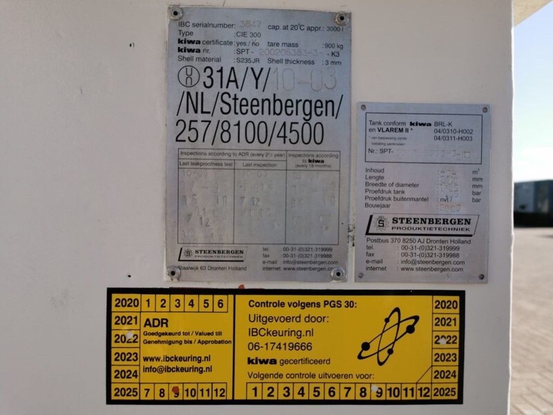 Kiwa IBC Steenbergen 3000 liter diesel tank met keuring ! - Lagringstank: bild 3 Kiwa IBC Steenbergen 3000 liter diesel tank met keuring ! - Lagringstank: bild 3