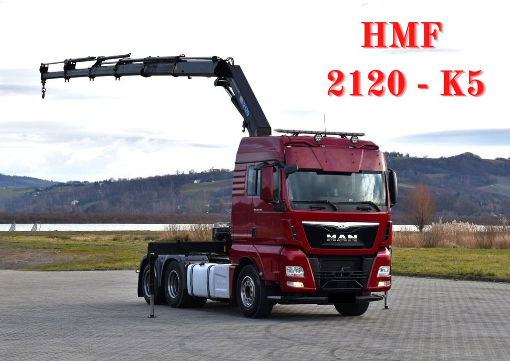 MAN TGX 28.480 Sattelzugmaschine + HMF 2120 K5/FUNK - Dragbil: bild 1 MAN TGX 28.480 Sattelzugmaschine + HMF 2120 K5/FUNK - Dragbil: bild 1