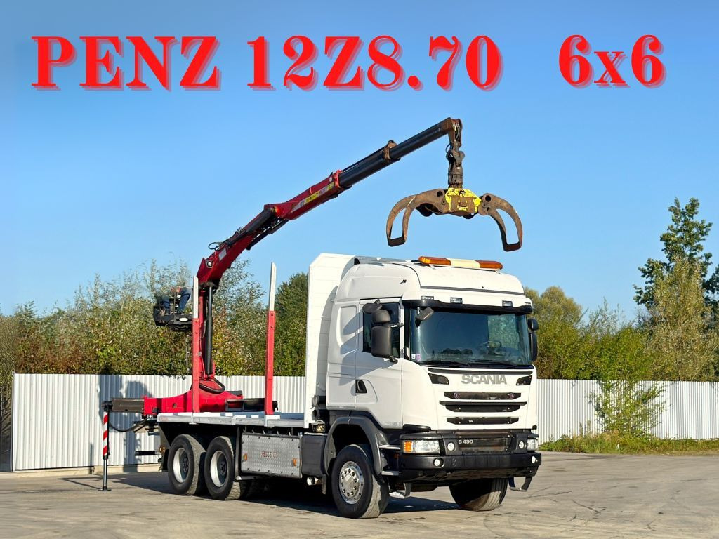Scania G490* HOLZTRANSPORTER * PENZ 12Z8.70* 6x6 - Timmerbil, Kranbil: bild 1 Scania G490* HOLZTRANSPORTER * PENZ 12Z8.70* 6x6 - Timmerbil, Kranbil: bild 1