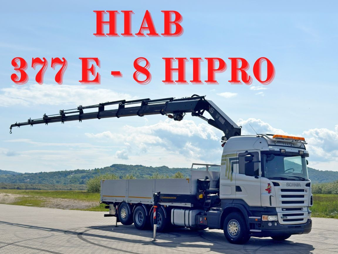 Scania R480 PRITSCHE 6,85m *HIAB 377 E-8 HIPRO/FUNK*8x4 - Kranbil: bild 1 Scania R480 PRITSCHE 6,85m *HIAB 377 E-8 HIPRO/FUNK*8x4 - Kranbil: bild 1