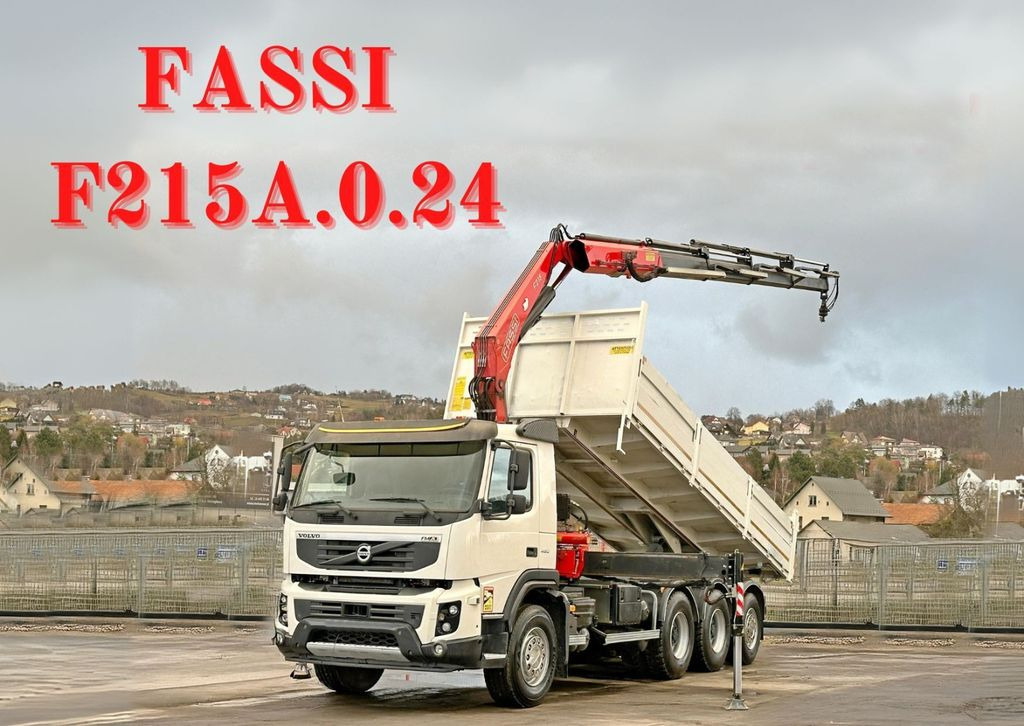 Volvo FMX 450 Kipper 6,50m*FASSI F215A.0.24 + FUNK*8x4 - Kranbil, Tippbil lastbil: bild 1 Volvo FMX 450 Kipper 6,50m*FASSI F215A.0.24 + FUNK*8x4 - Kranbil, Tippbil lastbil: bild 1