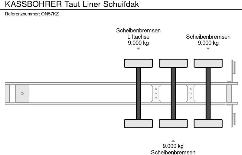 Ny Skåp semitrailer Kässbohrer Taut Liner Schuifdak: bild 12