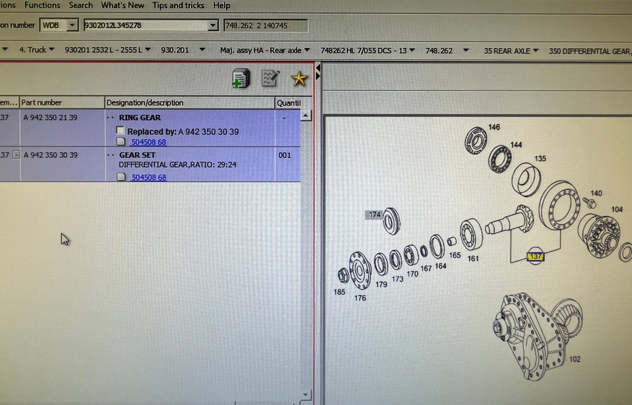 REAR AXLE WITH DIFFERENTIAL GEAR ,RATIO 29:24 - Differential för Lastbil: bild 5 REAR AXLE WITH DIFFERENTIAL GEAR ,RATIO 29:24 - Differential för Lastbil: bild 5