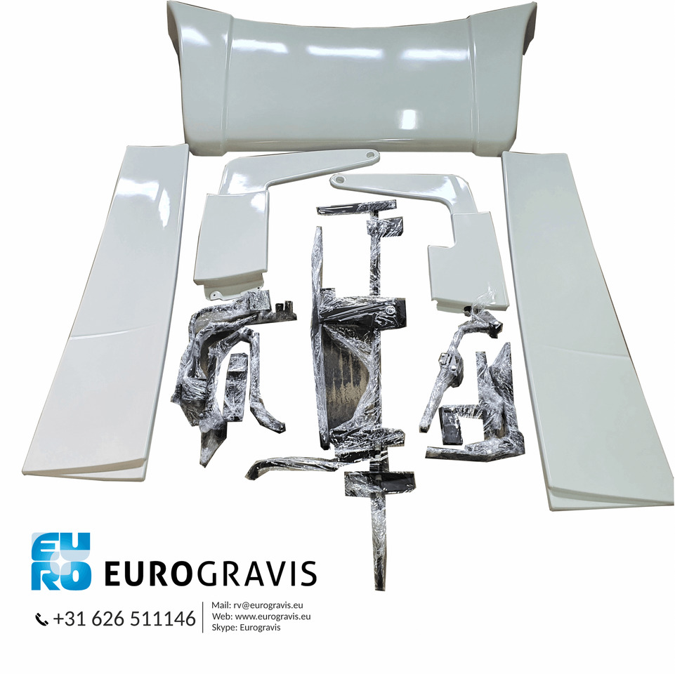000079 VOLVO FH4/FH5 GLOBETROTTER CABINE SPOILER SET KLEUR C1103 - Aerodynamik/ Spoiler för Lastbil: bild 1 000079 VOLVO FH4/FH5 GLOBETROTTER CABINE SPOILER SET KLEUR C1103 - Aerodynamik/ Spoiler för Lastbil: bild 1