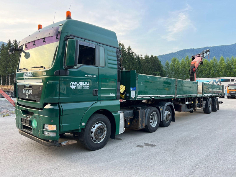 MAN TGX 26.440 6x2 + Flatbed semi trailer + Crane PK26002 - Dragbil: bild 3 MAN TGX 26.440 6x2 + Flatbed semi trailer + Crane PK26002 - Dragbil: bild 3