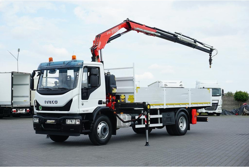 Iveco EUROCARGO / 160-21 / SKRZYNIOWY + HDS / FASSI F110 / ROTATOR / P - Transportbil med flak: bild 1 Iveco EUROCARGO / 160-21 / SKRZYNIOWY + HDS / FASSI F110 / ROTATOR / P - Transportbil med flak: bild 1