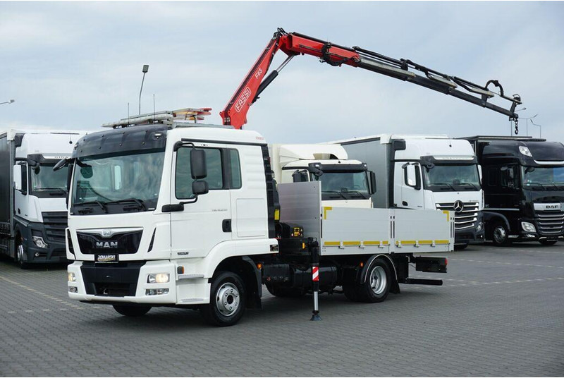 MAN TGL / 12.250 / SKRZYNIOWY + HDS / FASSI F 65 / PILOT - Flakbil, Kranbil: bild 1 MAN TGL / 12.250 / SKRZYNIOWY + HDS / FASSI F 65 / PILOT - Flakbil, Kranbil: bild 1
