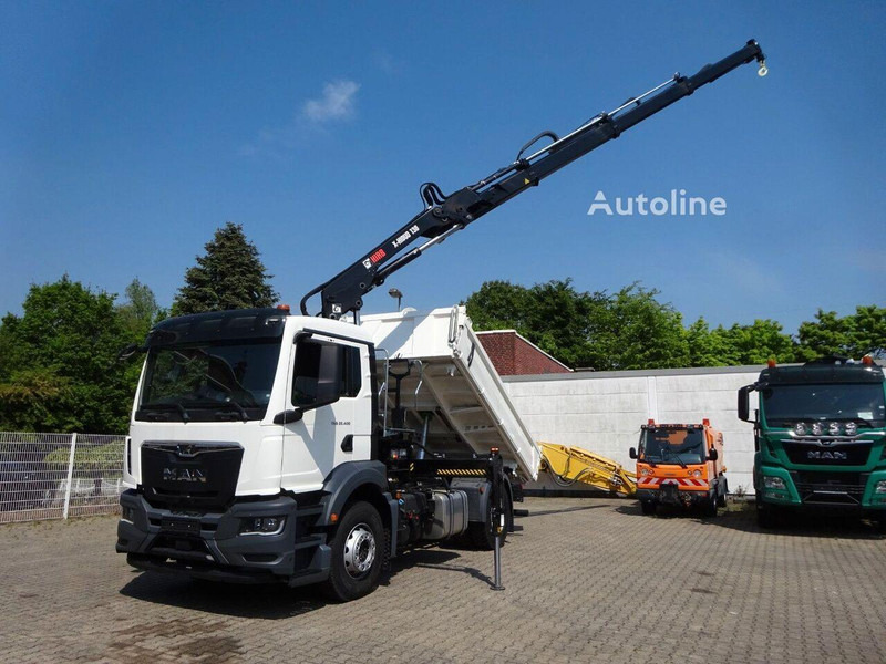 MAN TGS 22.400 - 3 way tipper+crane - Tippbil lastbil, Kranbil: bild 1 MAN TGS 22.400 - 3 way tipper+crane - Tippbil lastbil, Kranbil: bild 1