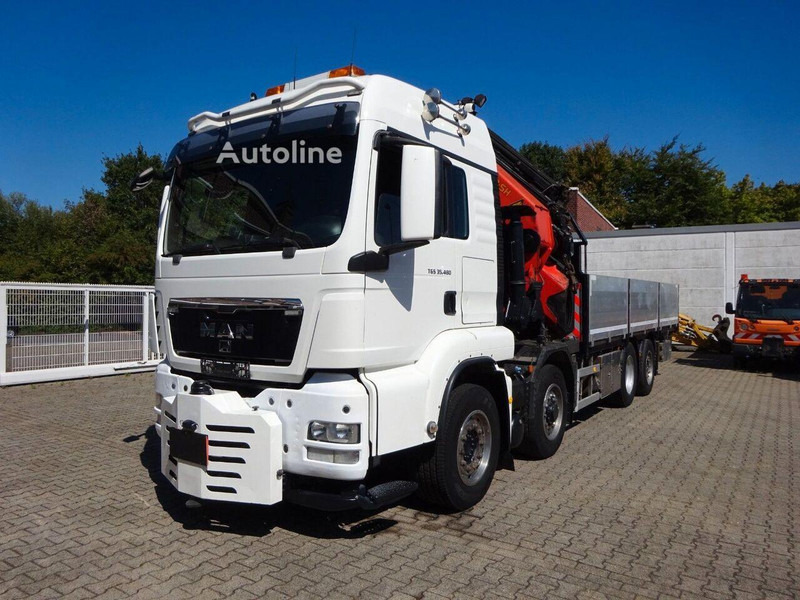 MAN TGS 35.480 - Flatbed + crane - Flakbil, Kranbil: bild 1 MAN TGS 35.480 - Flatbed + crane - Flakbil, Kranbil: bild 1