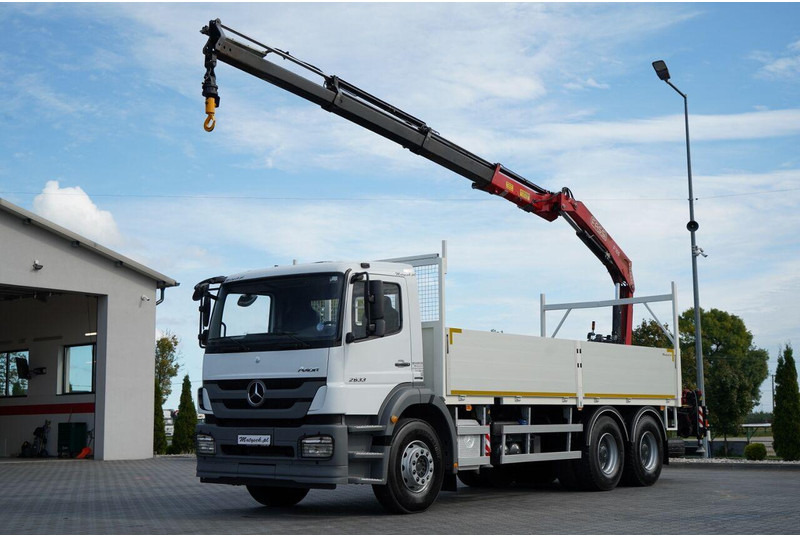 Mercedes-Benz / AXOR 2633 / 6X4 / SKRZYNIOWY - 6,55 M / MOCNA PODŁOGA / HDS FA - Flakbil, Kranbil: bild 1 Mercedes-Benz / AXOR 2633 / 6X4 / SKRZYNIOWY - 6,55 M / MOCNA PODŁOGA / HDS FA - Flakbil, Kranbil: bild 1