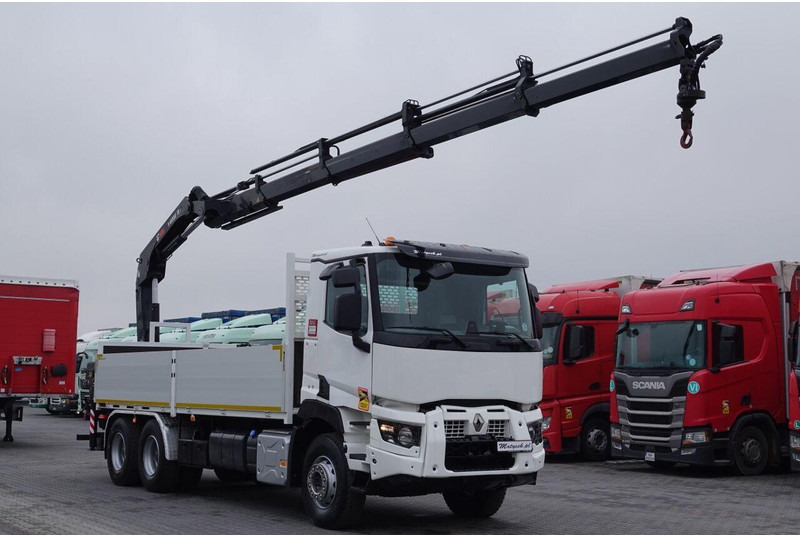 Renault C 380 / 6x4 / SKRZYNIOWY 6,6 m / + HDS HIAB 188 x-hiduo wysów: 1 - Flakbil, Kranbil: bild 1 Renault C 380 / 6x4 / SKRZYNIOWY 6,6 m / + HDS HIAB 188 x-hiduo wysów: 1 - Flakbil, Kranbil: bild 1