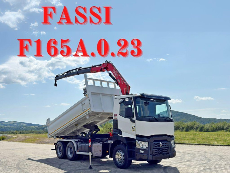 Renault C 430 * FASSI F165A.0.23 + FUNK * 6x4 - Tippbil lastbil, Kranbil: bild 1 Renault C 430 * FASSI F165A.0.23 + FUNK * 6x4 - Tippbil lastbil, Kranbil: bild 1