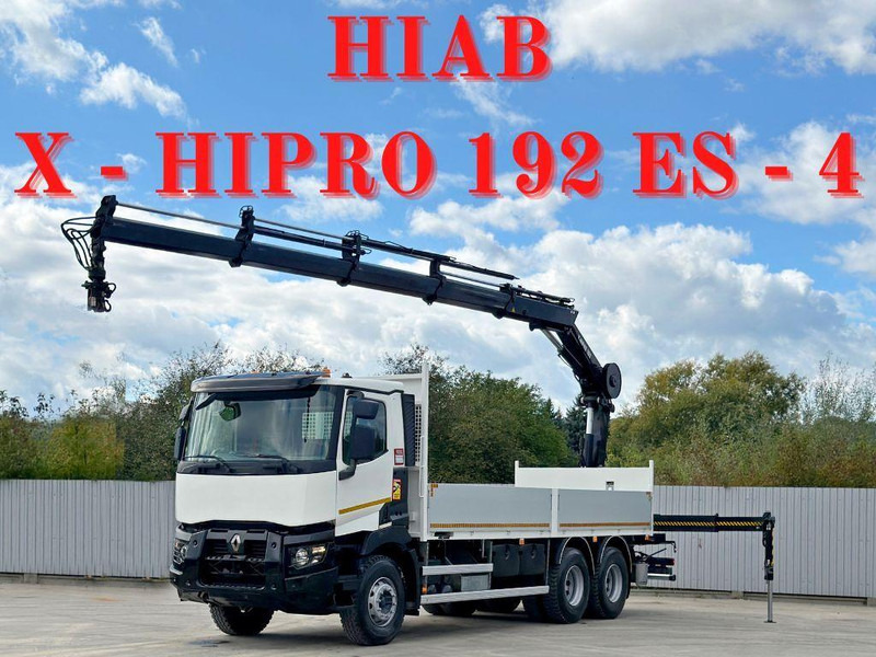 Renault C 430 *HIAB X - HIPRO 192 ES -4 + FUNK* 6x4 - Flakbil, Kranbil: bild 1 Renault C 430 *HIAB X - HIPRO 192 ES -4 + FUNK* 6x4 - Flakbil, Kranbil: bild 1