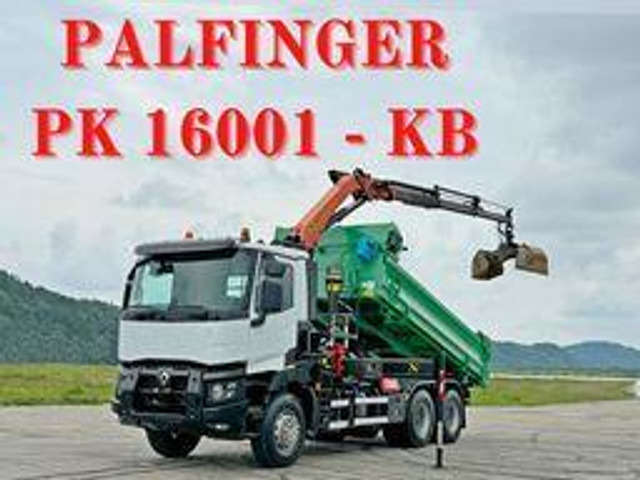 Renault C 430 *KIPPER 5,10 m + PK 16001 - K B* 6x4 - Tippbil lastbil, Kranbil: bild 1 Renault C 430 *KIPPER 5,10 m + PK 16001 - K B* 6x4 - Tippbil lastbil, Kranbil: bild 1