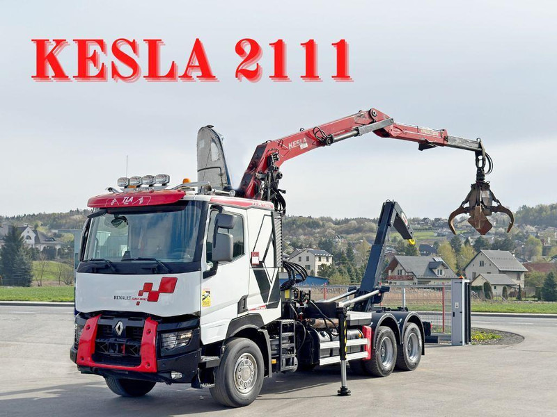 Renault C520 * ABROLLKIPPER 4,80 m * KESLA * 6x4! - Lastväxlare lastbil, Kranbil: bild 1 Renault C520 * ABROLLKIPPER 4,80 m * KESLA * 6x4! - Lastväxlare lastbil, Kranbil: bild 1
