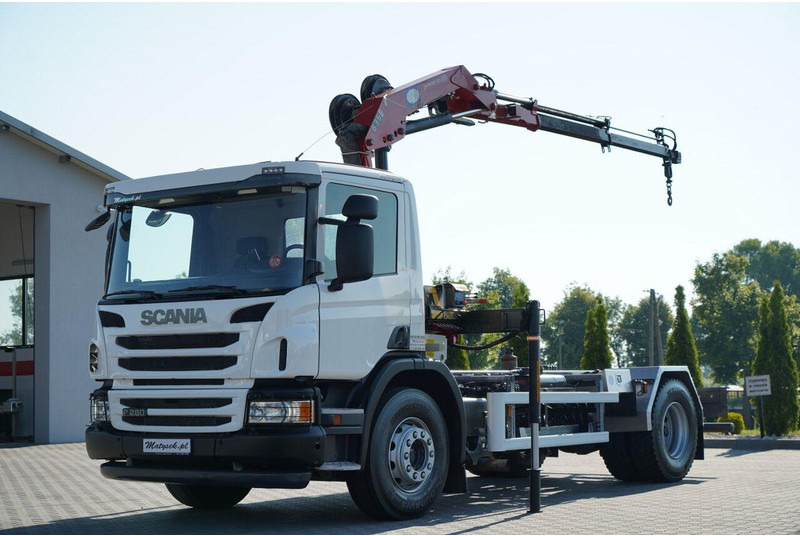 Scania P 280 / 4X2 / SIŁOWNIK DO WYWROTU / + HDS HMF 635 / UDŹWIG 1 500 - Tippbil lastbil: bild 1 Scania P 280 / 4X2 / SIŁOWNIK DO WYWROTU / + HDS HMF 635 / UDŹWIG 1 500 - Tippbil lastbil: bild 1