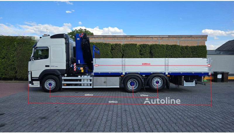 Volvo FM 500 - Flatbed+crane 6x2 - Flakbil, Kranbil: bild 4 Volvo FM 500 - Flatbed+crane 6x2 - Flakbil, Kranbil: bild 4