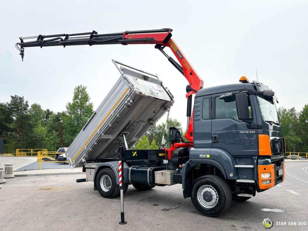 MAN TGS 18.480 PALFINGER PK 16502 HDS Crane,Kipper - Kranbil: bild 3 MAN TGS 18.480 PALFINGER PK 16502 HDS Crane,Kipper - Kranbil: bild 3