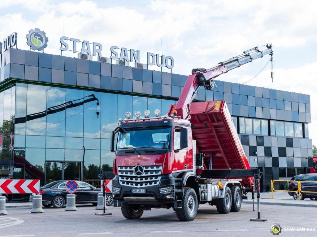 Mercedes-Benz AROCS 3345 6x6 HMF 3220 Winch Crane tipper - Kranbil: bild 1 Mercedes-Benz AROCS 3345 6x6 HMF 3220 Winch Crane tipper - Kranbil: bild 1