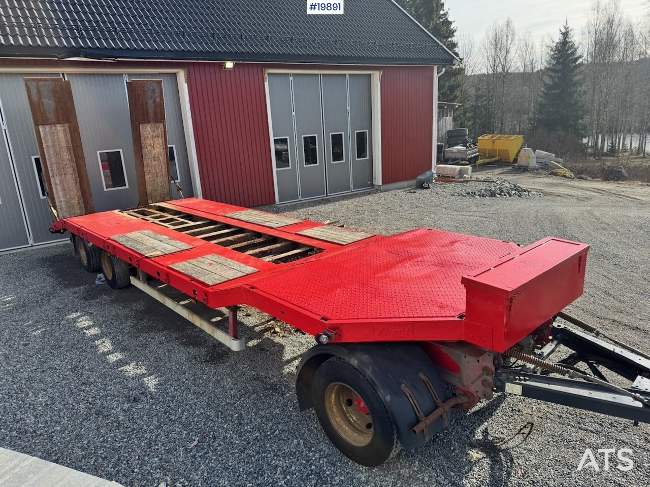 Damm 3 aks maskinslep - Låg lastare trailer: bild 5 Damm 3 aks maskinslep - Låg lastare trailer: bild 5