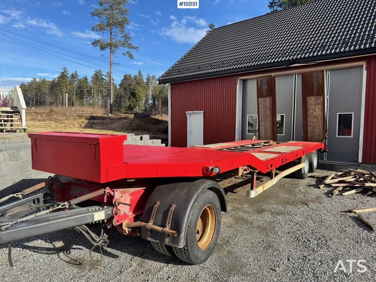 Damm 3 aks maskinslep - Låg lastare trailer: bild 2 Damm 3 aks maskinslep - Låg lastare trailer: bild 2